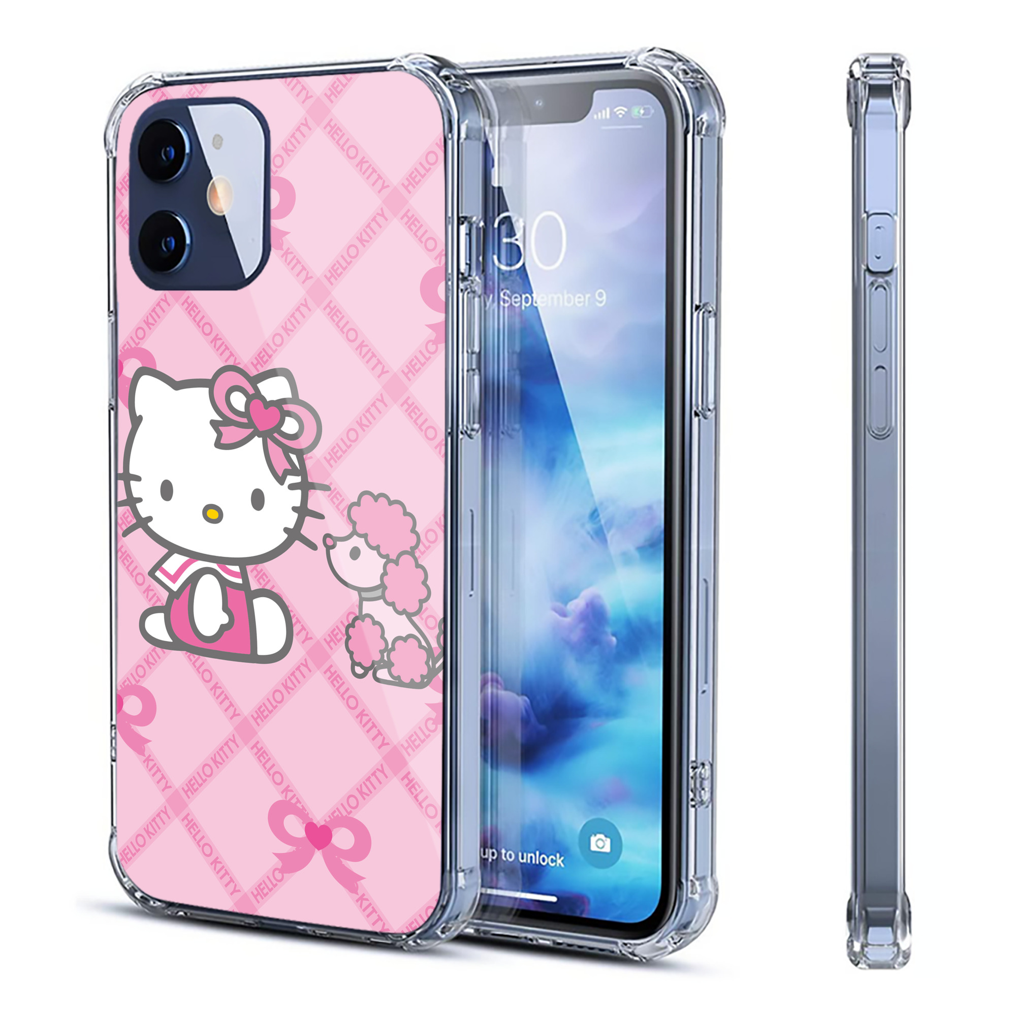 （画像用） Hello Kitty ハローキティ 【iPhone 12シリーズ対応】透明スマホケース（クリアソフトケース）